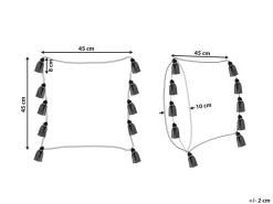 Almofada Decorativa Em Algodao Multicolor 45 X 45 Cm Bouvardia