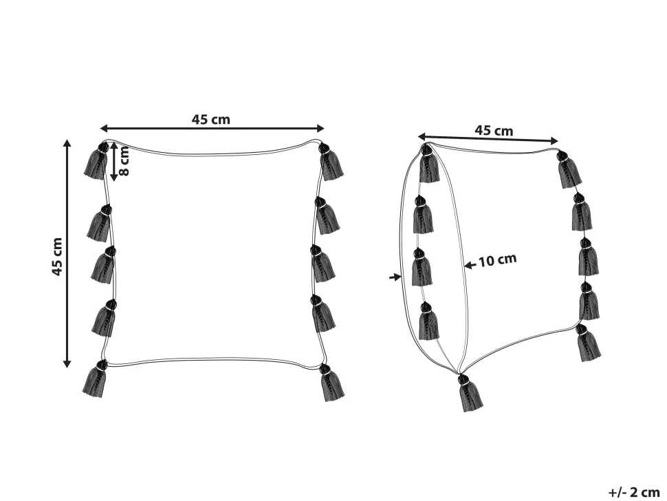 Almofada Decorativa Em Algodao Multicolor 45 X 45 Cm Bouvardia