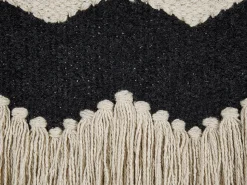 Almofada Decorativa Em Algodao Creme E Preta 45 X 45 Cm Hydrangea