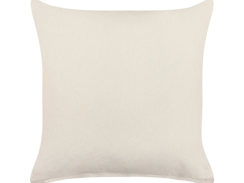 Almofada Decorativa Em Algodao Creme E Preto Com Padrao Geometrico 45 X 45 Cm Myrtus