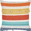 Almofada Decorativa Em Algodao Multicolor As Riscas 45 X 45 Cm Dicliptera