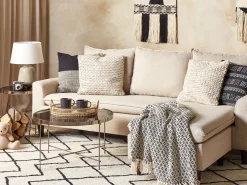 Almofada Decorativa Em Algodao Creme 45 X 45 Cm Howea