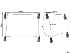 Almofada Decorativa Em Algodao Creme Com Padrao Geometrico 30 X 50 Cm Incana