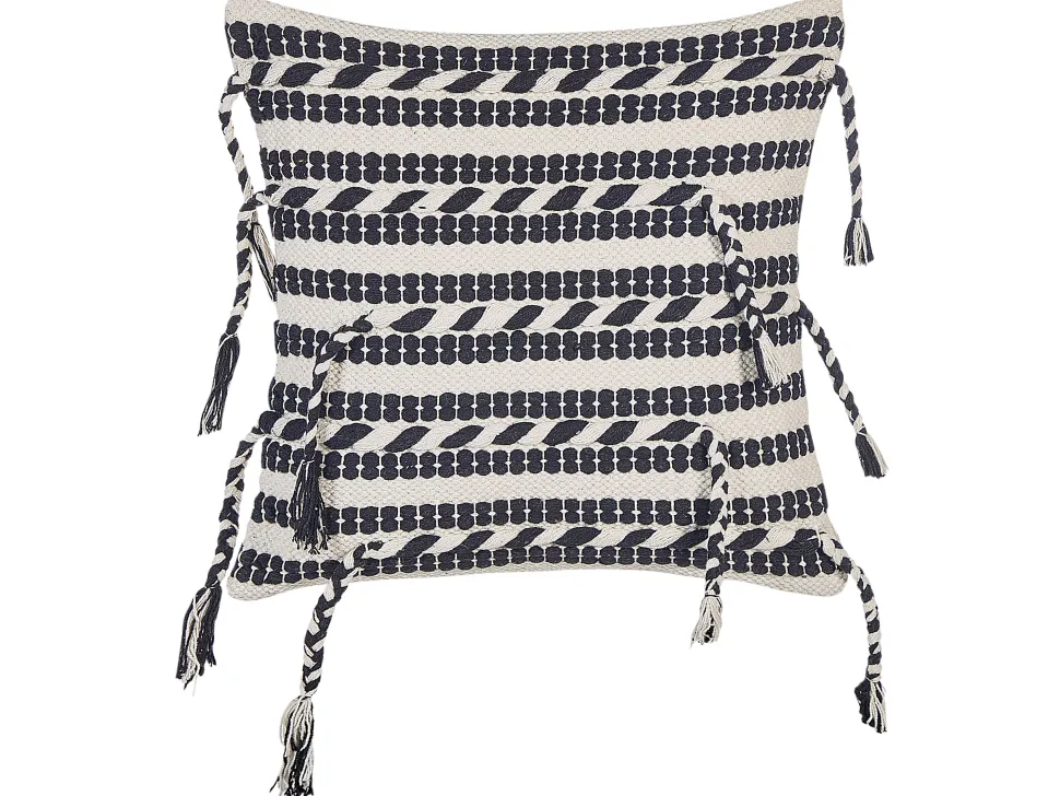 Almofada Decorativa Em Algodao Preto E Branco 45 X 45 Cm Endive
