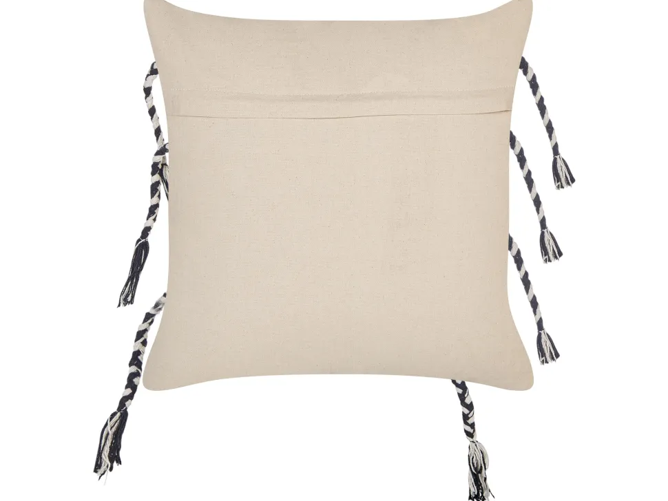 Almofada Decorativa Em Algodao Preto E Branco 45 X 45 Cm Endive