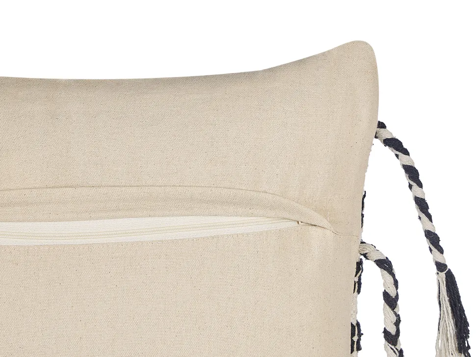 Almofada Decorativa Em Algodao Preto E Branco 45 X 45 Cm Endive