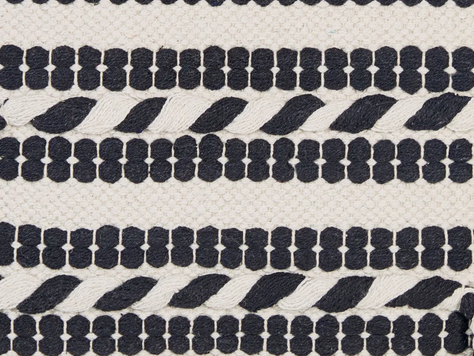 Almofada Decorativa Em Algodao Preto E Branco 45 X 45 Cm Endive