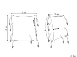 Almofada Decorativa Em Algodao Preto E Branco 45 X 45 Cm Endive