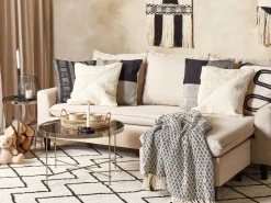 Almofada Decorativa Em Algodao Creme 45 X 45 Cm Pellaea