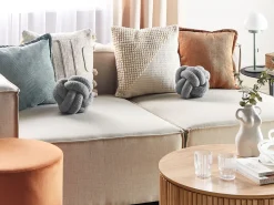 Almofada Decorativa Em Algodao Creme 45 X 45 Cm Pellaea