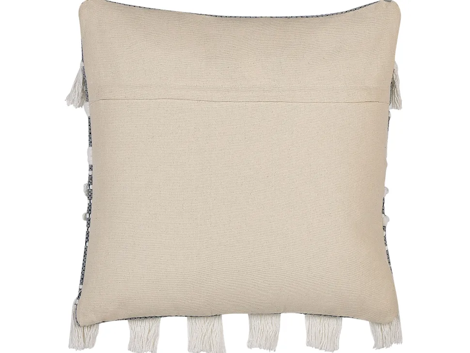 Almofada Decorativa Em Algodao Branco E Cinzento 45 X 45 Cm Brahea