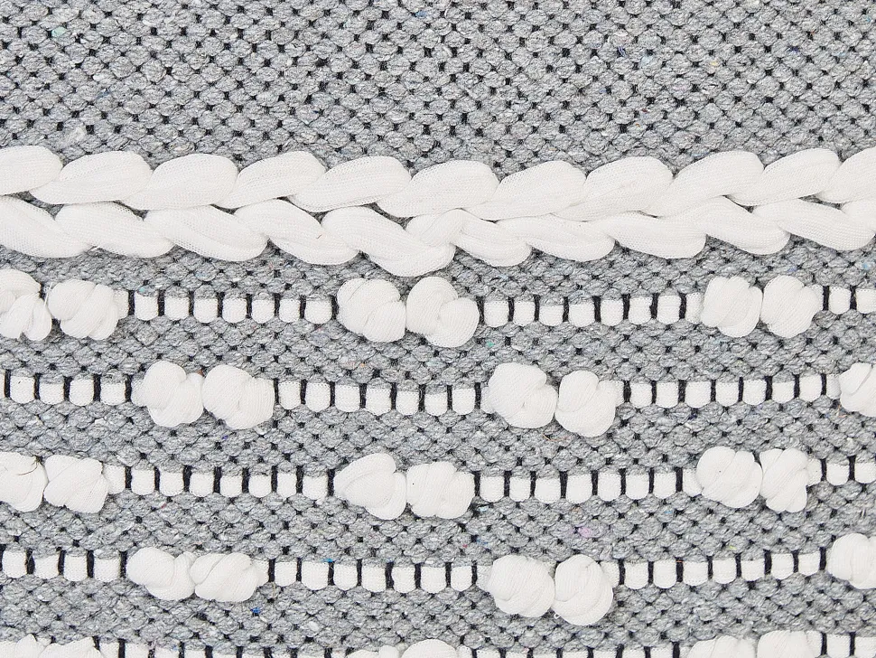 Almofada Decorativa Em Algodao Branco E Cinzento 45 X 45 Cm Brahea