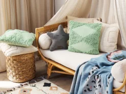 Almofada Decorativa Em Algodao Verde Claro 45 X 45 Cm Rhoeo