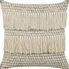 Almofada Decorativa Em Algodao Creme E Borlas 45 X 45 Cm Iresine