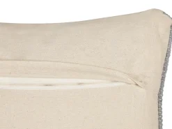 Almofada Decorativa Em Algodao Laranja E Branco Com Padrao Geometrico 30 X 50 Cm Inula