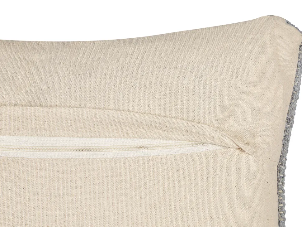 Almofada Decorativa Em Algodao Laranja E Branco Com Padrao Geometrico 30 X 50 Cm Inula