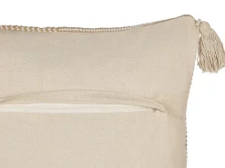 Almofada Decorativa Em Algodao Creme 45 X 45 Cm Aralia