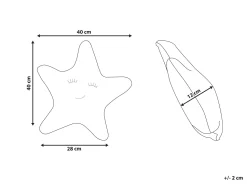 Almofada Decorativa Em Forma De Estrela Cinzenta 40 X 40 Cm Bhopal