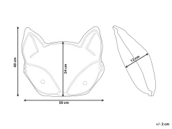 Almofada Decorativa Em Forma De Raposa Amarela 50 X 40 Cm Vadodara