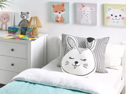 Almofada Decorativa Em Forma De Coelho Branco E Preto 53 X 45 Cm Kanpur