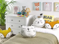 Almofada Decorativa Em Forma De Coelho Branco E Preto 53 X 45 Cm Kanpur