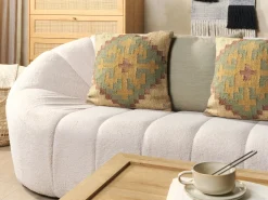 Almofada Decorativa Em Juta Multicolor 45 X 45 Cm Saron