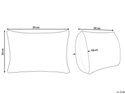 Almofada Decorativa Em Juta Verde Azeitona E Creme 30 X 50 Cm Gopi