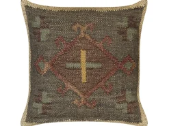Almofada Decorativa Em Juta Multicolor 45 X 45 Cm Katora