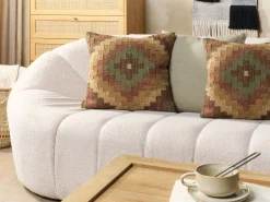 Almofada Decorativa Em Juta Multicolor 45 X 45 Cm Maguri