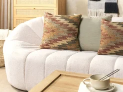 Almofada Decorativa Em Juta Multicolor 45 X 45 Cm Deepor