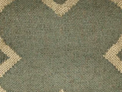 Almofada Decorativa Em Juta Verde Azeitona E Creme 45 X 45 Cm Gopi