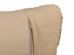 Almofada Decorativa Em Juta Creme 45 X 45 Cm Begonia