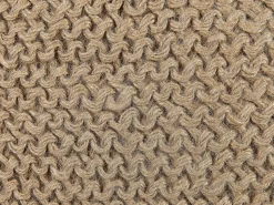 Almofada Decorativa Em Juta Creme 45 X 45 Cm Begonia