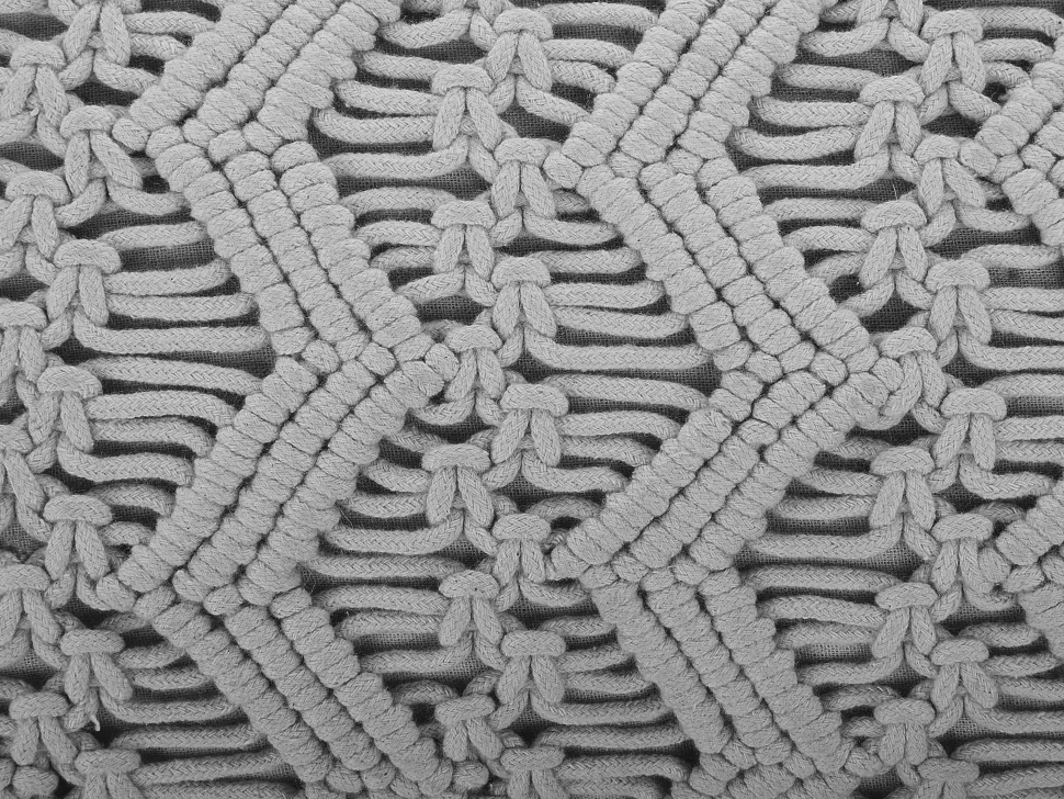 Almofada Decorativa Em Macrame De Algodao Cinzento 30 X 45 Cm Kirikkale
