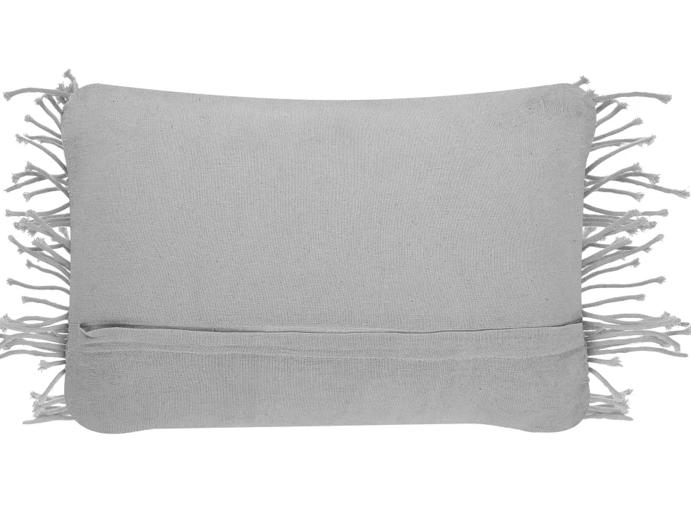 Almofada Decorativa Em Macrame De Algodao Cinzento 30 X 45 Cm Kirikkale