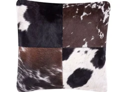 Almofada Decorativa Em Pele Castanha Escura 45 X 45 Cm Marady