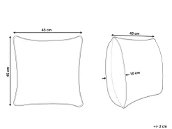 Almofada Decorativa Em Pele Cinzenta 45 X 45 Cm Marady