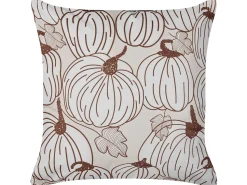 Almofada Decorativa Em Veludo Creme 45 X 45 Cm Gourd