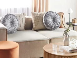 Almofada Decorativa Em Veludo Cinzento 40 Cm Udala