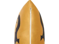 Almofada Decorativa Em Veludo Laranja 45 X 45 Cm Covasna