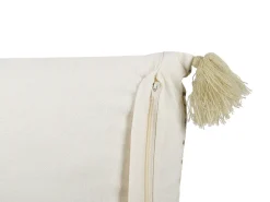 Almofada Decorativa Em Veludo Creme 45 X 45 Cm Santolina