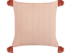 Almofada Decorativa Em Veludo Rosa 45 X 45 Cm Rumhora