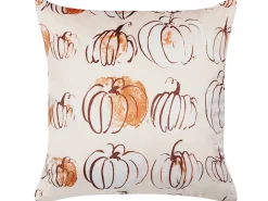 Almofada Decorativa Em Veludo Creme 45 X 45 Cm Cucurbita