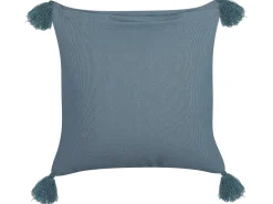 Almofada Decorativa Em Veludo Azul Escuro 45 X 45 Cm Setaria