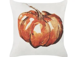 Almofada Decorativa Em Veludo Creme 45 X 45 Cm Curbita