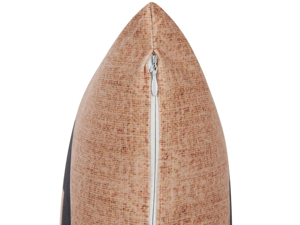 Almofada Decorativa Em Veludo Creme 45 X 45 Cm Sebes