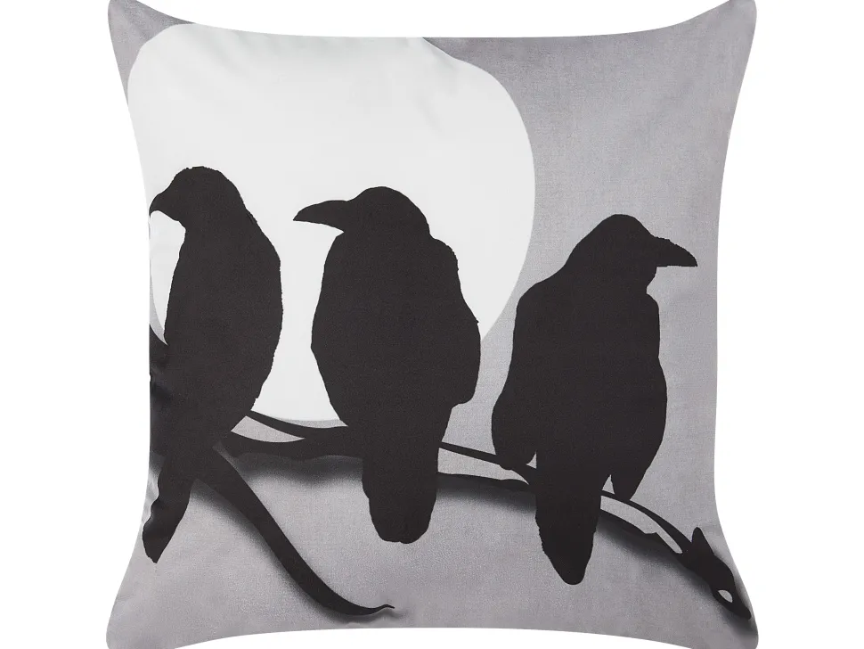 Almofada Decorativa Em Veludo Cinzento 45 X 45 Cm Oradea