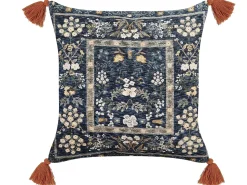 Almofada Decorativa Padrao Floral Em Veludo Multicolor 45 X 45 Cm Panax