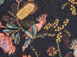 Almofada Decorativa Padrao Floral Em Veludo Preto E Rosa 45 X 45 Cm Morus