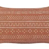 Almofada Decorativa Padrao Geometrico Em Algodao Laranja 35 X 55 Cm Orlaya